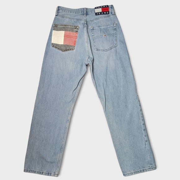 Tommy Hilfiger Denim - Tommy Hilfiger Jeans Harper Straight Leg High Rise W25 L30 Logo Pocket